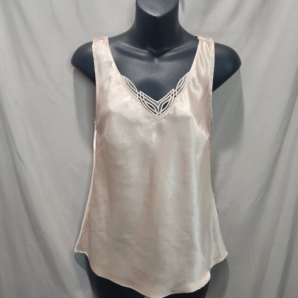 Y2K Cabernet Tan Lingerie Cami Slip Tank Top Shirt